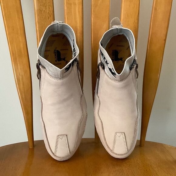 Dbeck Men's Casual Slip-On Bootie High Top Genuine Leather Zipper Boots Fashion - Picture 6 of 12